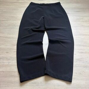 30x28 Black Balloon Wide Leg Dress Pants Y2K Grunge Vintage 2000s